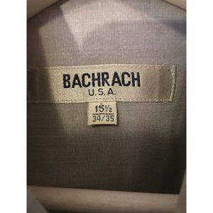 BACHRACH Men's Sz M Dress Shirt Khaki Button-down‎ 15 1/2 x 34/35 Khaki